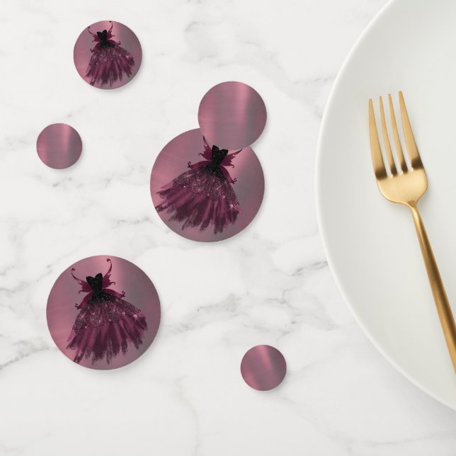 Gothic Fairy Fuchsia Gown | Punk Rock Pink Magenta Confetti (Group)