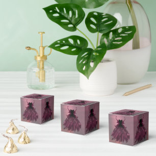 Gothic Fairy Fuchsia Gown Punk Rock Pink Magenta Favor Boxes