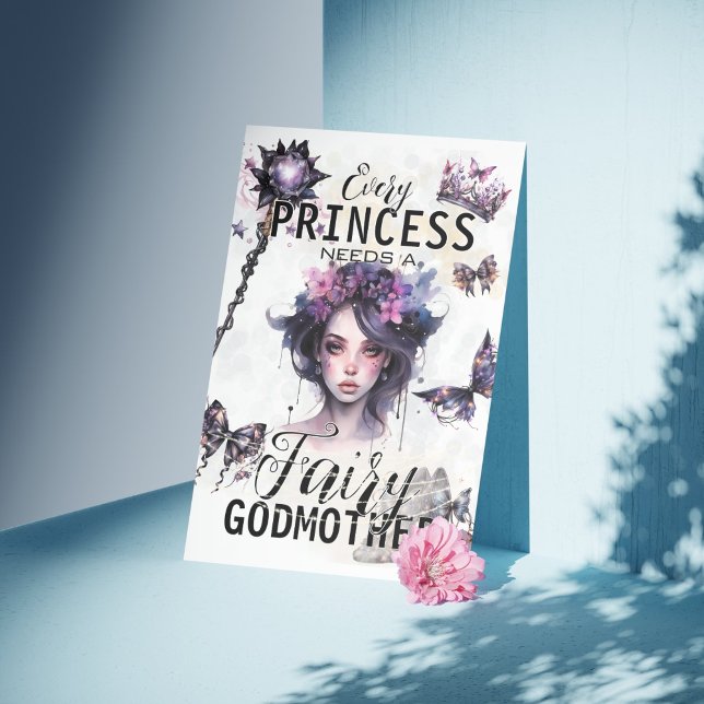 Gothic Fairy Godmother Proposal Photo Invitation (Gothic Fairy Godmother Proposal Photo Invitation)
