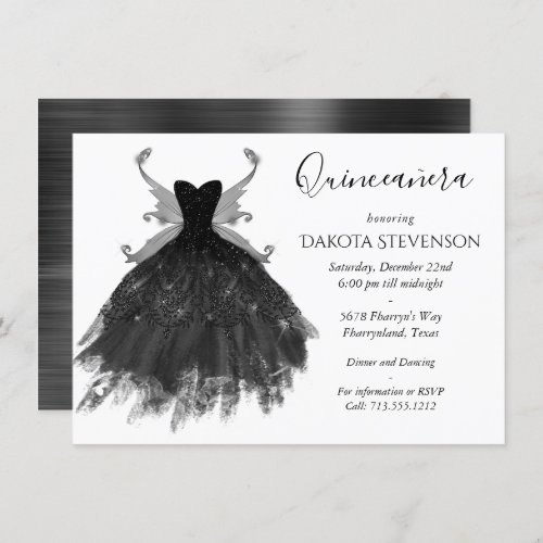 Gothic Fairy Gown  Black Vampy Glam Goth Luxury Invitation