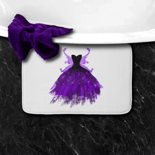 Gothic Fairy Gown  Brilliant Royal Purple Violet Bath Mat