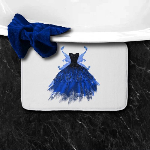 Gothic Fairy Gown  Royal Cobalt Blue Princess Bath Mat