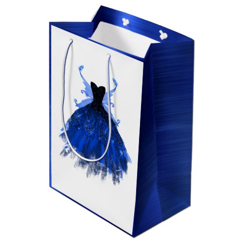 Gothic Fairy Gown  Royal Cobalt Blue Princess Medium Gift Bag