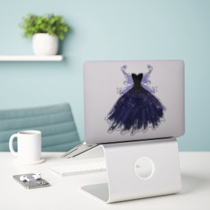 Gothic Fairy Indigo Gown   Deep Royal Purple Sheen Sticker