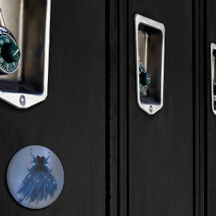 Gothic Fairy Navy Gown Deep Cobalt Blue Sheen Magnet