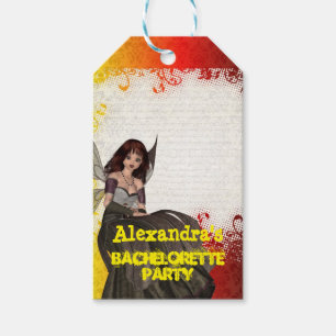 Gothic fairy personalized bachelorette party gift tags