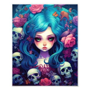 Gothic Fairy Skull Photo Print