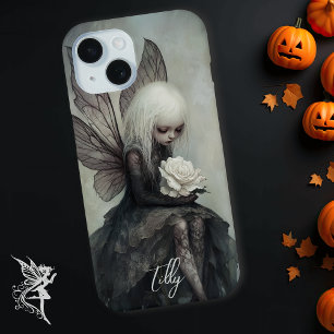 Gothic Fairy & White Rose   Custom Dark Fantasy  iPhone 15 Case
