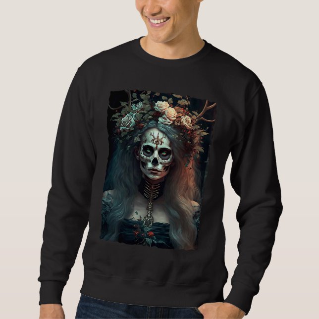 Gothic Fairycore Aesthetic Dark Art Horror Grunge Sweatshirt (Front)