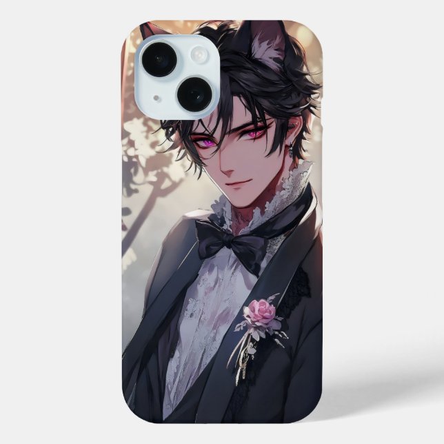 Gothic Fantasy Anime Catboy Case-Mate iPhone Case (Back)