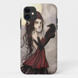 Gothic Fantasy Art Witch and Raven iPhone 5 Case