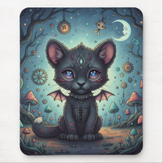 Gothic Fantasy Baby KitBat Mouse Pad