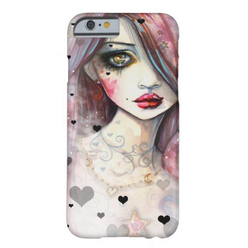 Gothic Fantasy Girl with Hearts iPhone 6 case