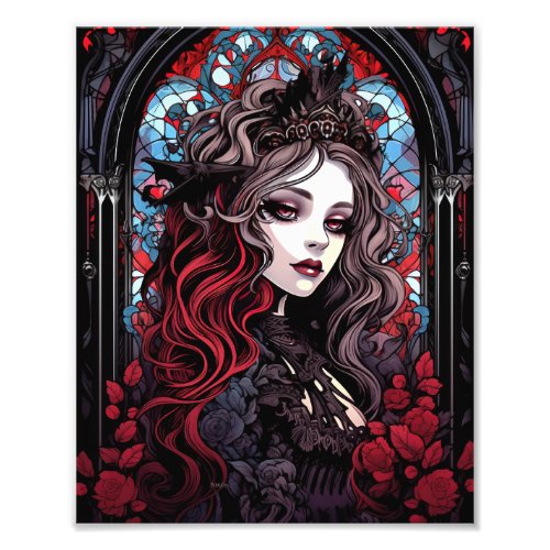 Gothic Fantasy Gothic Girl Darkness Photo Print