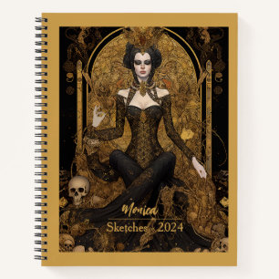 Gothic Fantasy, Surreal Dark Queen, Notebook