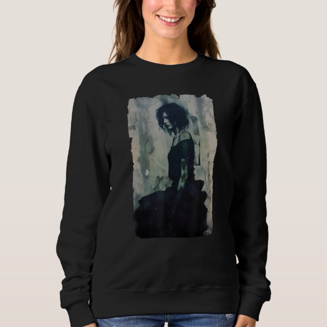Gothic Fashion Occult Vintage Dark Aesthetic Grung Sweatshirt (Front)