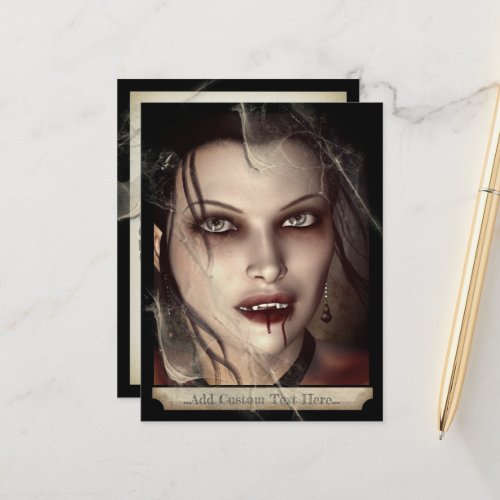 Gothic Female Vampire Postcard
