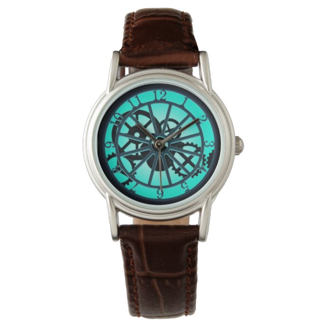 Gothic Filigree Mechanical Gears & Inner Workings Watch (Front)