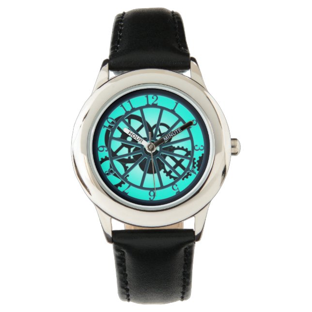 Gothic Filigree Mechanical Gears & Inner Workings Watch (Front)