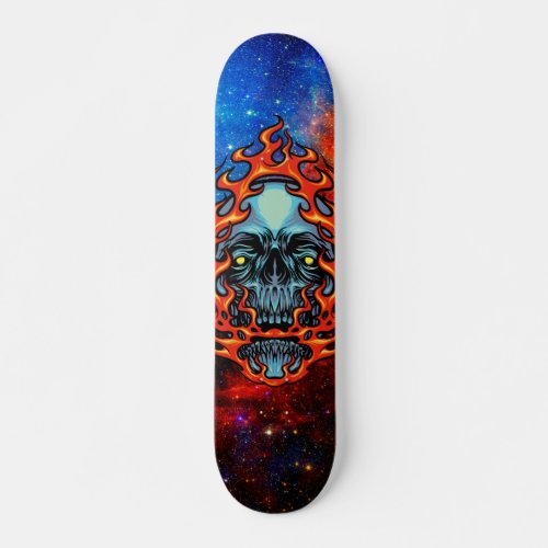 Gothic Fire Skull Skateboard
