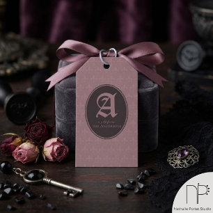 Gothic Fleur-de-Lis Monogram Gift Tags