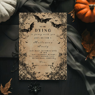 Gothic Flight Dark Halloween Invitation