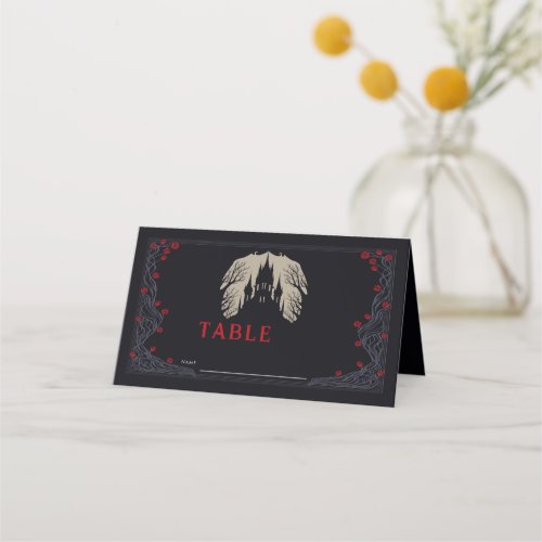  Gothic Floral Castle Wedding Place Card