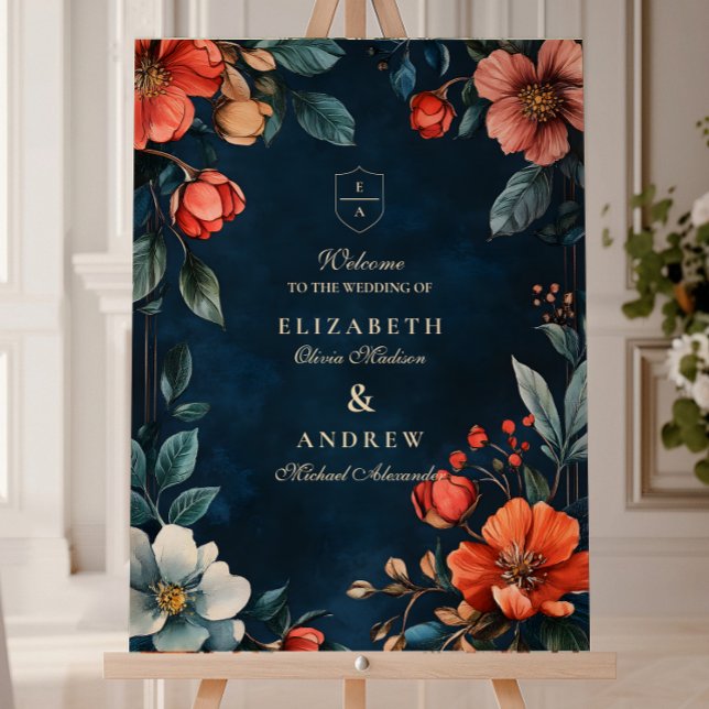 Gothic Floral Fall Wedding Foam Board (Creator Uploaded)