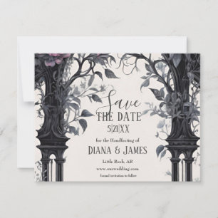 Gothic Floral Garden Gate Pagan Handfasting Save The Date