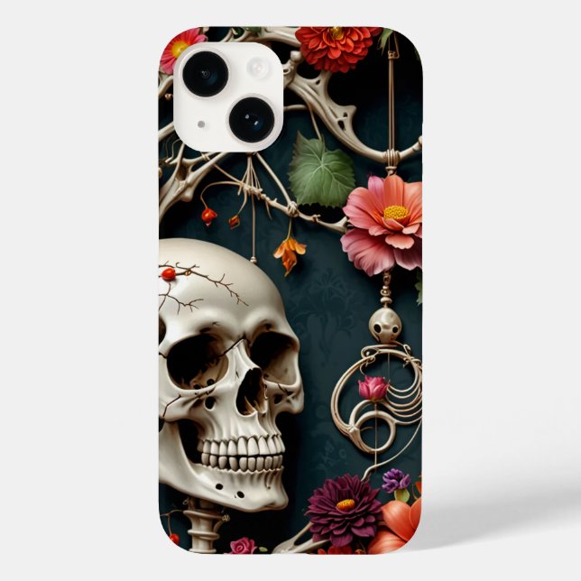 Gothic Floral Harmony Phone Case (Back)