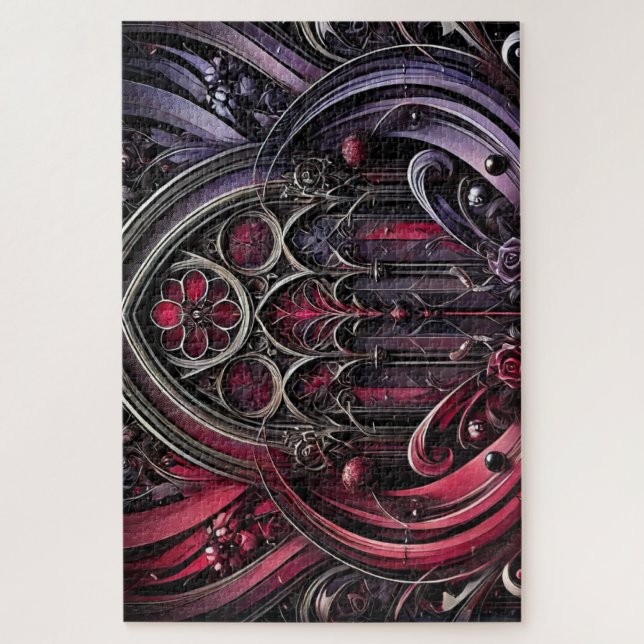 Gothic Floral Jigsaw Puzzle (Vertical)