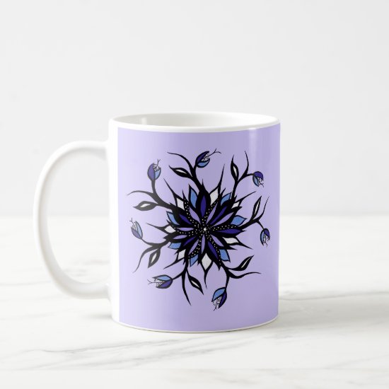 Gothic Floral Mandala Monsters And Teeth Coffee Mug