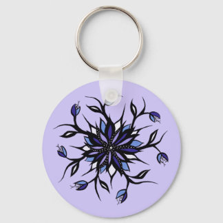 Gothic Floral Mandala Monsters And Teeth Keychain