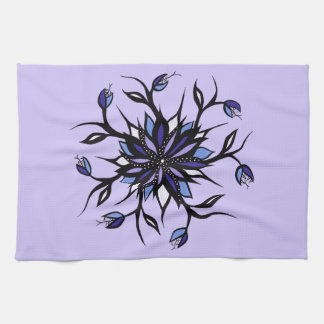 Gothic Floral Mandala Monsters And Teeth Kitchen Towel