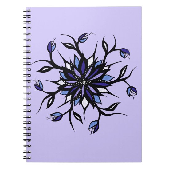 Gothic Floral Mandala Monsters And Teeth Notebook