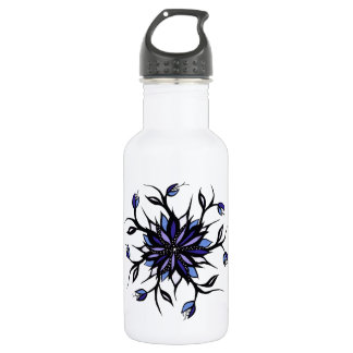 Gothic Floral Mandala Monsters And Teeth Stainless Steel Water Bottle