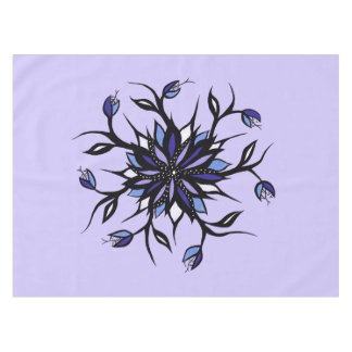 Gothic Floral Mandala Monsters And Teeth Tablecloth
