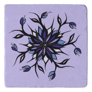 Gothic Floral Mandala Monsters And Teeth Trivet