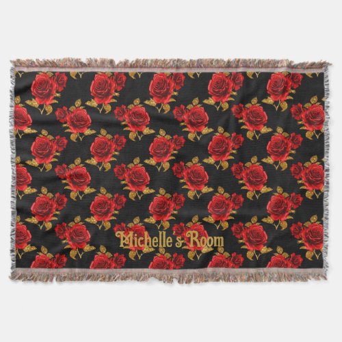 Gothic Floral Throw Blanket