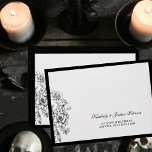 Gothic Floral Wedding Black and White Envelope<br><div class="desc">Beautiful,  gothic black and white envelope that will perfectly match gothic themed wedding.</div>