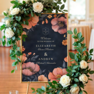 Gothic Floral Wedding Elegance Foam Board