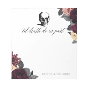 Gothic Floral Wedding Planning Notepad