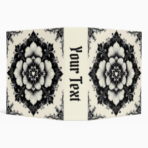 Gothic Flower 3 Ring Binder