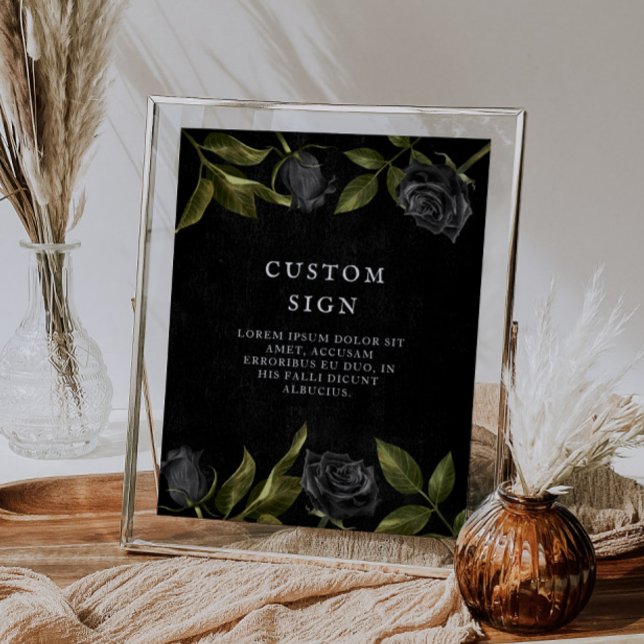 Gothic Flower Bridal Shower Custom Sign (Creator Uploaded)