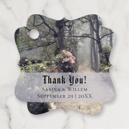 Gothic Flower Garden Thank You Favor Tag  Zazzle