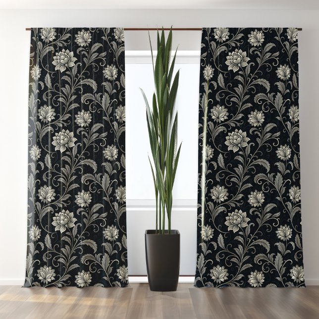 Gothic Flowers Pattern Blackout Curtains (Creator Uploaded)
