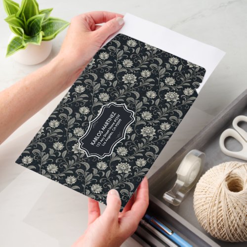Gothic Flowers Pattern Envelope Mailers