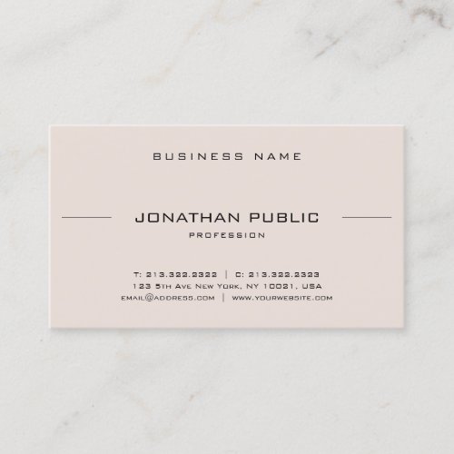 Gothic Font Professional Minimalist Elegant Plain Business Card