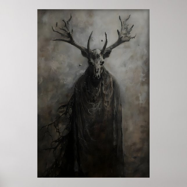 Gothic Forest Spirit Print, Forester Dark Academia Poster (Front)