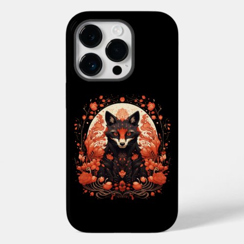 Gothic Fox and Flowers Case_Mate iPhone 14 Pro Case